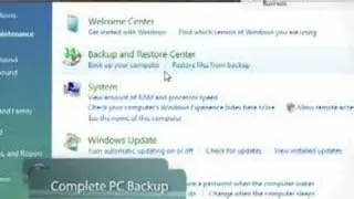 Microsoft Windows Vista Business Tips - PC Backup + Restore