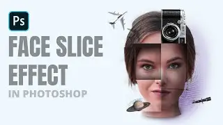 Face slice effect in Photoshop | Photoshop Tutorial | Photoshop Vibes