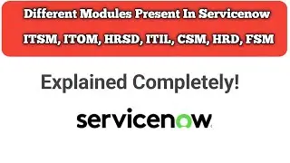 What is meaning of different modules like ITOM, ITSM, CMDB , HRSD etc in servicenow explained