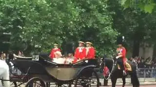 Trooping the colour 2015 - Queen of Engalnd at Pall Mall street.