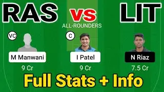 RAS vs LIT || RAS vs LIT Dream11 || RAS vs LIT Dream11 Prediction || RAS vs LIT Dream11 Today Match