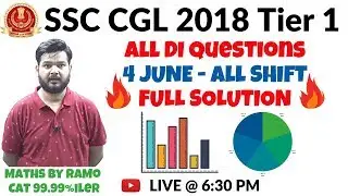 SSC CGL Tier 1 | All DI Questions | 4th June - All Shift | By RaMo, CAT 99.99%iler