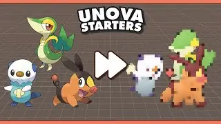 I modeled Snivy, Tepig and Oshawott! [Blender][3D Painter]