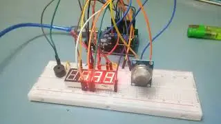 Gas/Smoke Detector using Arduino UnO, MQ2 Sensor & Digital display with code and finding ppm of gas.