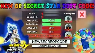 [NEW CODE UNIT]🤫NEW SECRET STARDUST CODE OP! USE ASAP!! ALL STAR TOWER DEFENSE ROBLOX