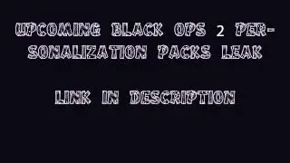 Upcoming Black Ops 2 Personalization Packs leak