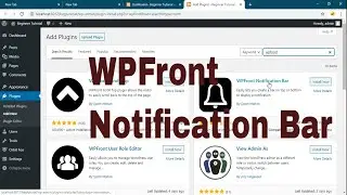 How To Add Notification Bar | WPFront Notification Bar | WordPress Tutorials For Beginners
