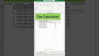 Excel Tricks to Calculate Fees | #excel #shorts #ytshorts