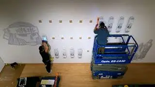 Installation of You're Skating on Native Land by Douglas Miles