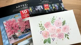 Review ARTEZA DIY Frame Watercolor Pad and 24 Metallic Watercolor Set
