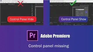 How to fix Adobe Premiere Pro Control Panel not showing | Control panel missing | Morethan Fix