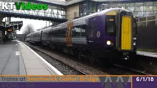 Trains at Smethwick Galton Bridge, WCML + SHL - 6/1/18
