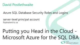 Server Roles and Azure Active Directory in an Azure SQL Database