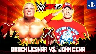 Brock Lesnar vs. John Cena | WWE 2K17 [PS4] Extreme Rules Full Gameplay