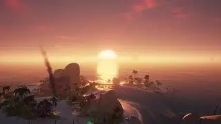 Scenic - Sunset Over Sanctuary Outpost - Sea of Thieves