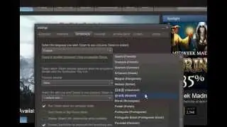 How to change your language on Steam