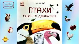 ПТАХИ. РІЗНІ ТА ДИВОВИЖНІ. Автор Наталія Чуб. Малятам 3+