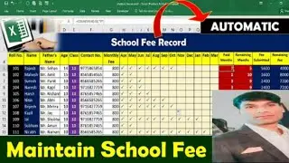 Create Automatic Student Fee Management in Ms Excel | Ms Excel | #msexcel