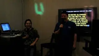 Jason and Jess singing Karaoke