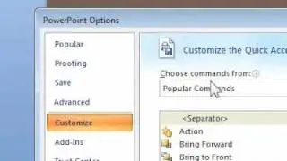 How to remove commands from the Quick Access Toolbar in PowerPoint