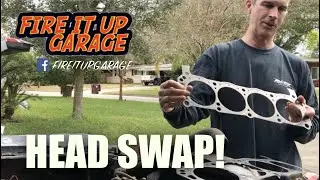 HOW TO CHANGE CYLINDER HEADS - 302 5.0 V8 FORD ENGINE CYLINDER HEAD SWAP - BRONCO