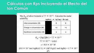Constante del Producto de Solubilidad Kps
