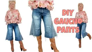 How To Make Gauchos From Your Old Jeans