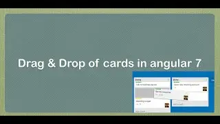 Angular drag and drop of  cards using cdk.