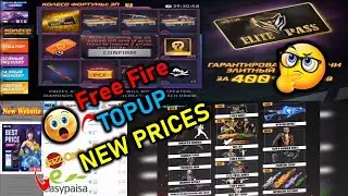 Free Fire Topup New Prices | Elite pass discount ff | Topup  with Esypaisa  and Jazz cash