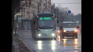 Минск, поездка на троллейбусе БКМ-43300Д, парк.№ 5060, марш.68 (11.03.2023)