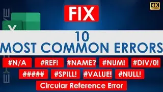 Top 10 Common Errors in MS Excel & How to Fix Them 🛠️📊