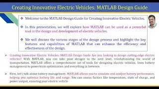Creating Innovative Electric Vehicles MATLAB Design Guide