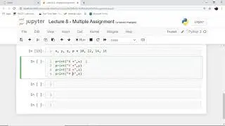Python in 5 minutes | Lecture 9 | Multiple Assignment