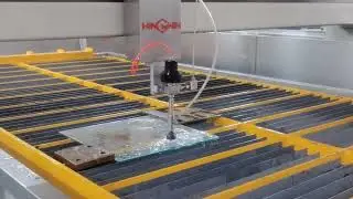 гидроабразивная резка стекла на станке 4020 консольной модели winwin