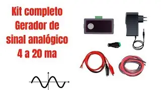 kit gerador de sinal 4 a 20 ma com fonte e garras de teste