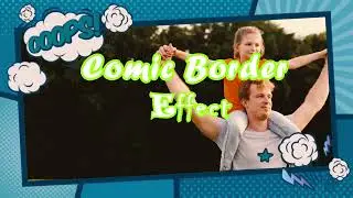 Comic Border Effect in green screen #effects  #comiceffects #overlay