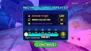 Neo metal Sonic boss battle |S rank| PS4 gameplay