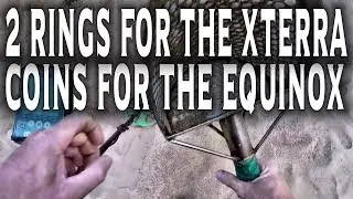 Beach metal detecting UK X TERRA 305 2 Rings | Equinox 800 coins