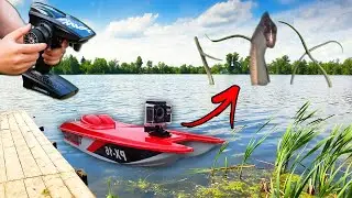 you won't believe what my RC BOAT caught on camera inside this river / scary Sea Monster sighting!
