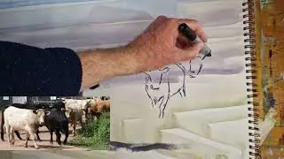 Expressive cows painting part 4