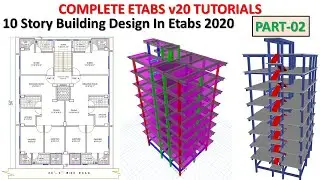 2. Etabs 2020 Tutorials | 10 storey building design in etabs v20 | 