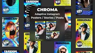 Chroma Instagram Posters/stories/posts After Effects Template.