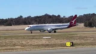 Departing Canberra Airport, heading to Brisbane.