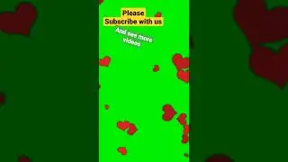green screen falling hearts