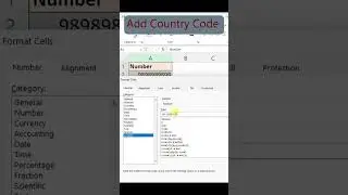 How to add country code in an excel cell without concatenation #excel #exceltutorial #exceltraining