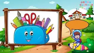 Kids vocabulary  - Topic School Things -  Learn english for kids with flashcards
