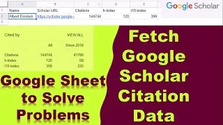 How to Fetch Google Scholar Data, Author's Profile Name and Affiliation, Automatically |Google Sheet