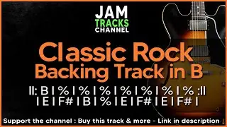 Classic Rock Guitar Backing Track in B