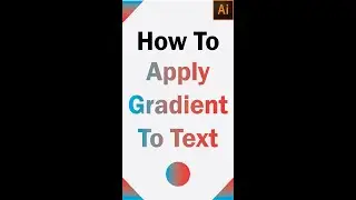 How to apply gradient color to text in Illustrator tips | Illustrator Tutorial | Youtube Short
