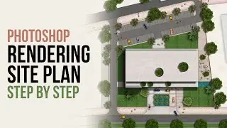 Photoshop plan rendering tutorial | Architectural site plan rendering in photoshop 